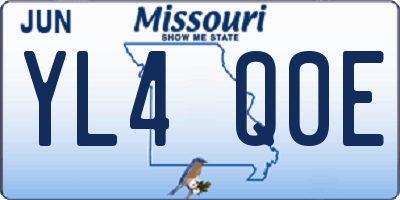 MO license plate YL4Q0E