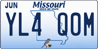 MO license plate YL4Q0M