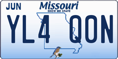 MO license plate YL4Q0N