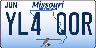 MO license plate YL4Q0R