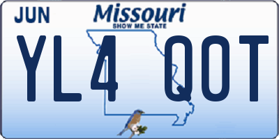 MO license plate YL4Q0T
