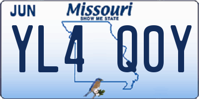 MO license plate YL4Q0Y