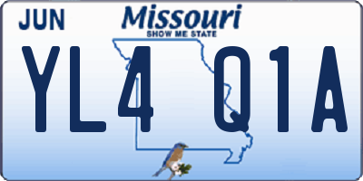 MO license plate YL4Q1A
