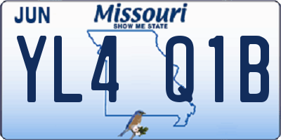 MO license plate YL4Q1B