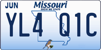 MO license plate YL4Q1C