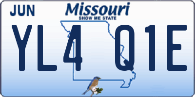 MO license plate YL4Q1E