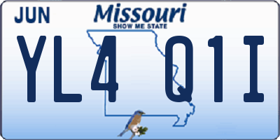 MO license plate YL4Q1I
