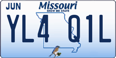 MO license plate YL4Q1L