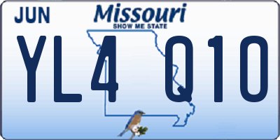 MO license plate YL4Q1O