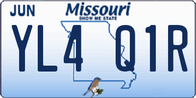 MO license plate YL4Q1R