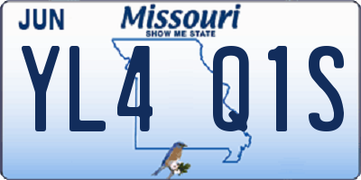 MO license plate YL4Q1S