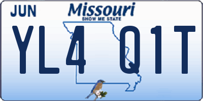 MO license plate YL4Q1T