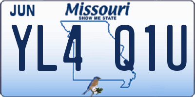 MO license plate YL4Q1U