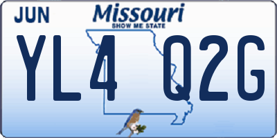 MO license plate YL4Q2G