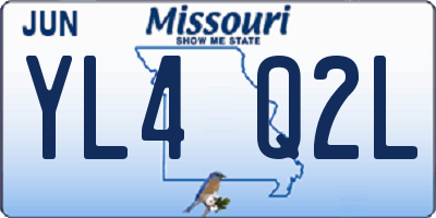 MO license plate YL4Q2L