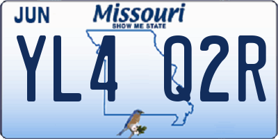 MO license plate YL4Q2R