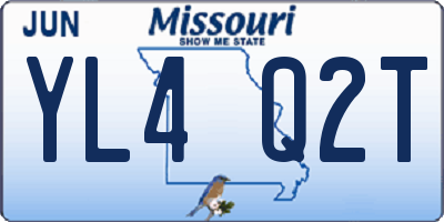 MO license plate YL4Q2T