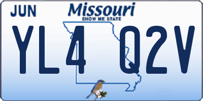MO license plate YL4Q2V