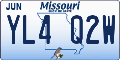 MO license plate YL4Q2W