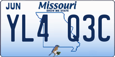 MO license plate YL4Q3C