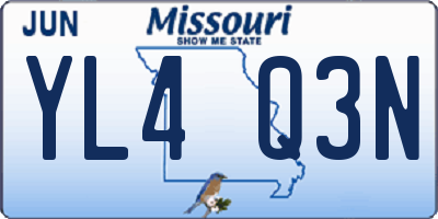 MO license plate YL4Q3N