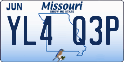 MO license plate YL4Q3P