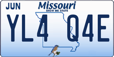 MO license plate YL4Q4E
