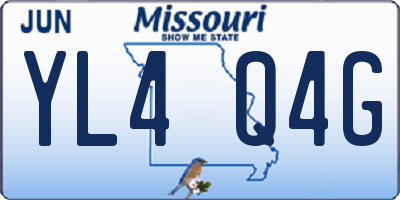 MO license plate YL4Q4G