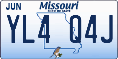 MO license plate YL4Q4J