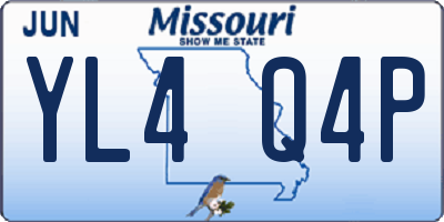 MO license plate YL4Q4P