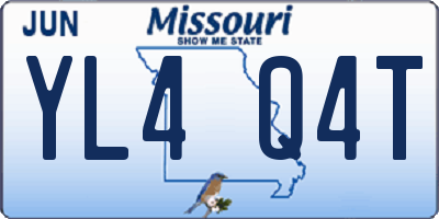 MO license plate YL4Q4T