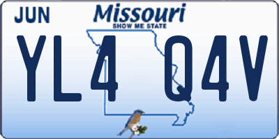 MO license plate YL4Q4V