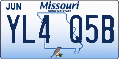 MO license plate YL4Q5B