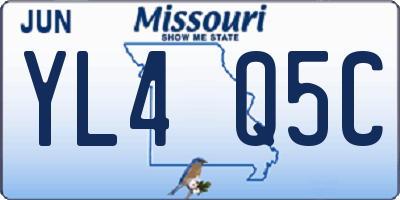 MO license plate YL4Q5C