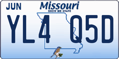 MO license plate YL4Q5D