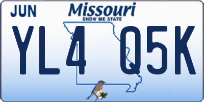 MO license plate YL4Q5K