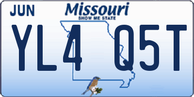 MO license plate YL4Q5T