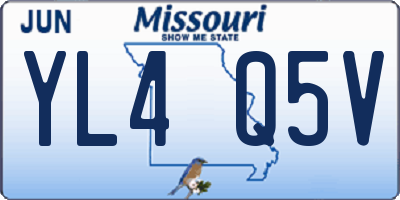 MO license plate YL4Q5V