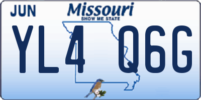 MO license plate YL4Q6G