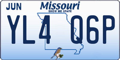 MO license plate YL4Q6P