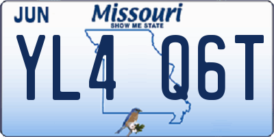 MO license plate YL4Q6T