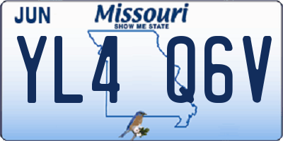 MO license plate YL4Q6V