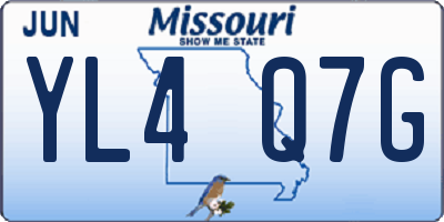 MO license plate YL4Q7G