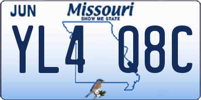 MO license plate YL4Q8C