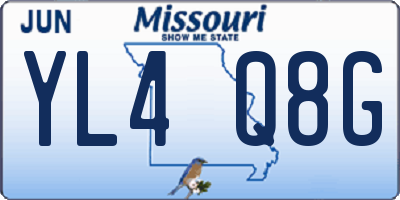 MO license plate YL4Q8G