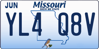 MO license plate YL4Q8V