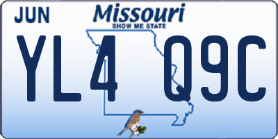 MO license plate YL4Q9C
