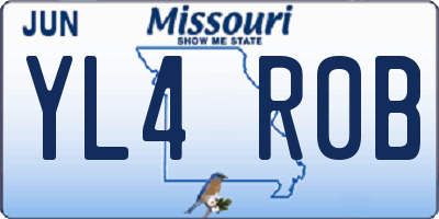 MO license plate YL4R0B