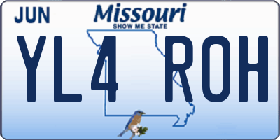 MO license plate YL4R0H