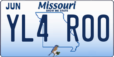 MO license plate YL4R0O